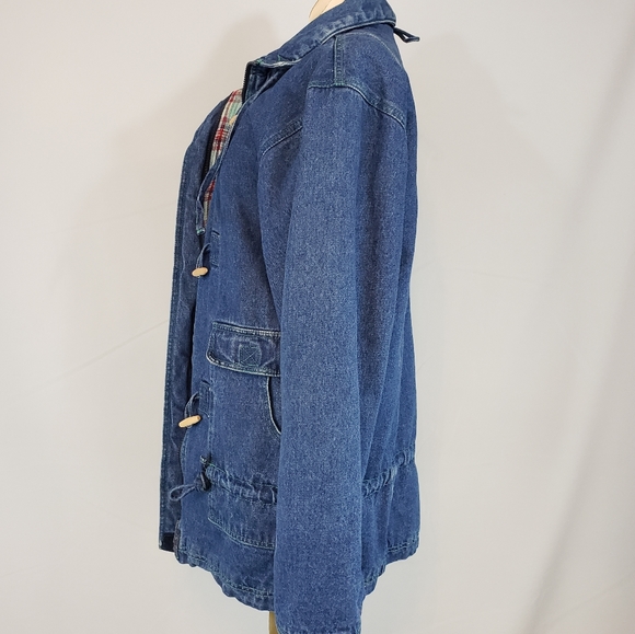 Vintage Silver Unicorn denim coat size 16 - Picture 8 of 9